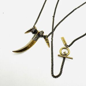 Giles & Brother x JM Brass Horn Toggle Necklace Rare